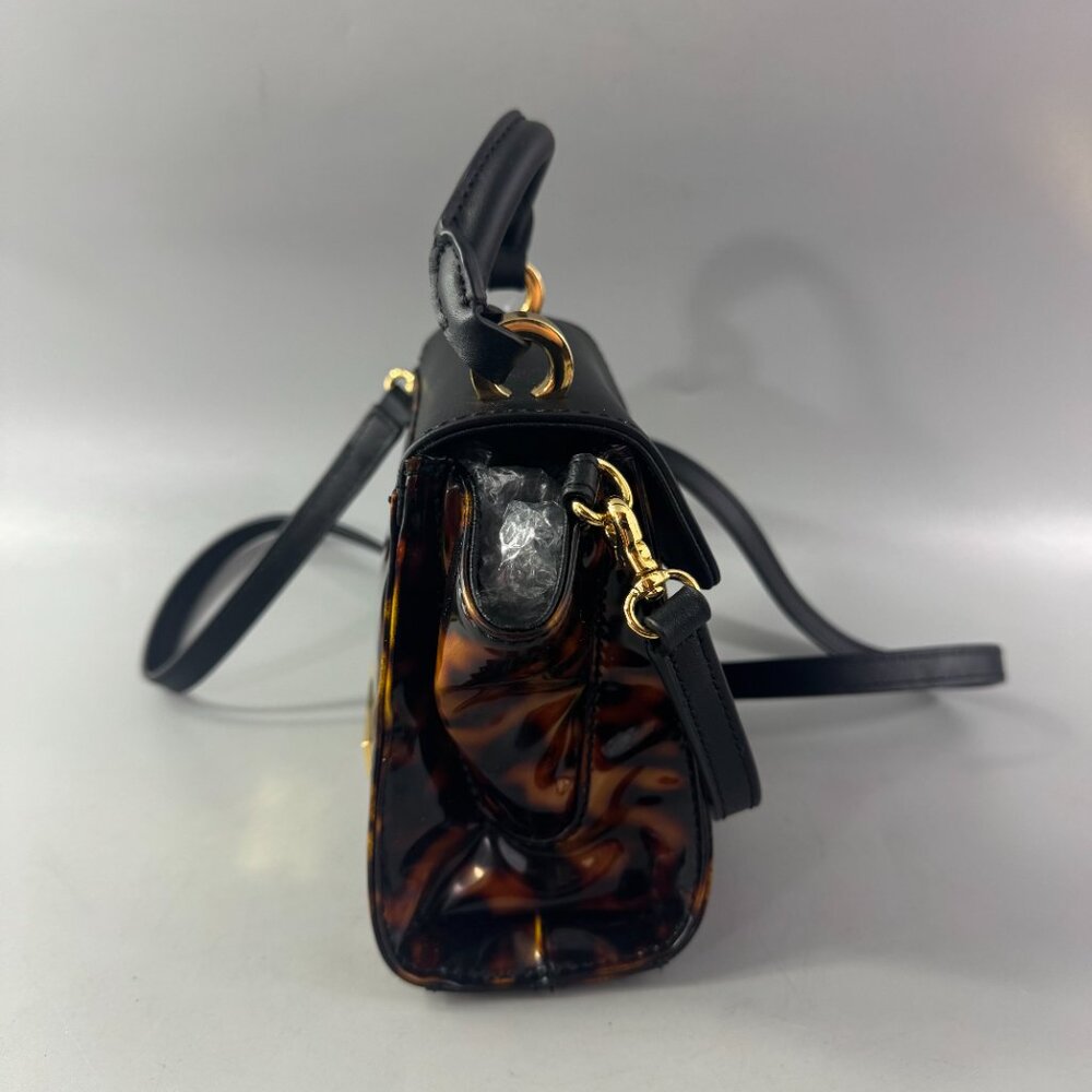 ZAC Zac Posen Leather-Trimmed Tortoise Shell Mini Bag - Picture 10 of 14